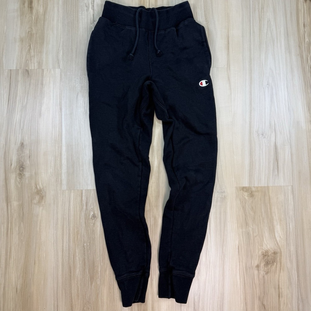 Champion Reverse Weave Mens Joggers Size XS Black Heavyweight Sweatpants